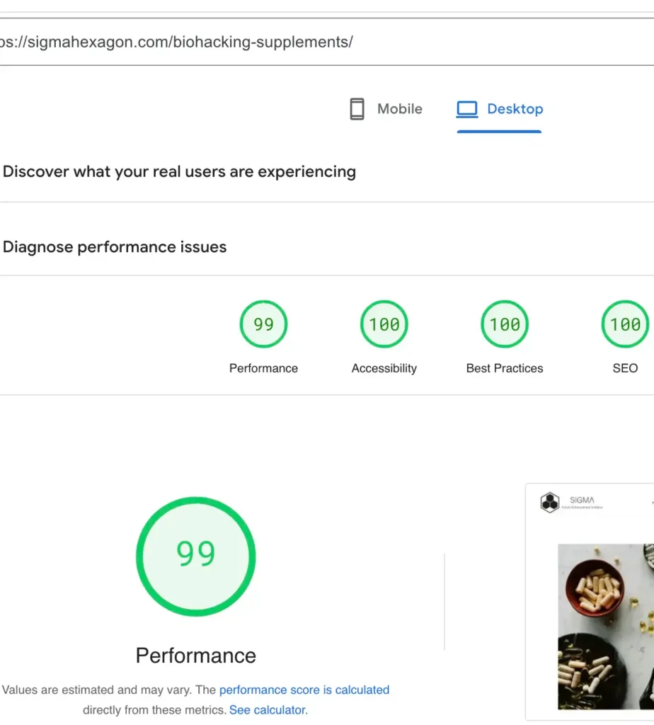 Sigma SEO Results